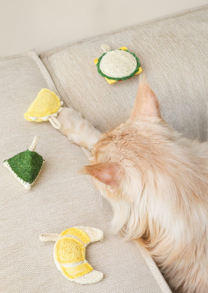 Natural Loofah Catnip Cat Toy Food Series