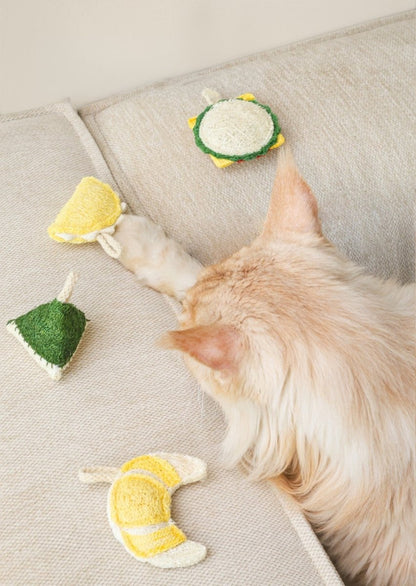 Natural Loofah Catnip Cat Toy Food Series